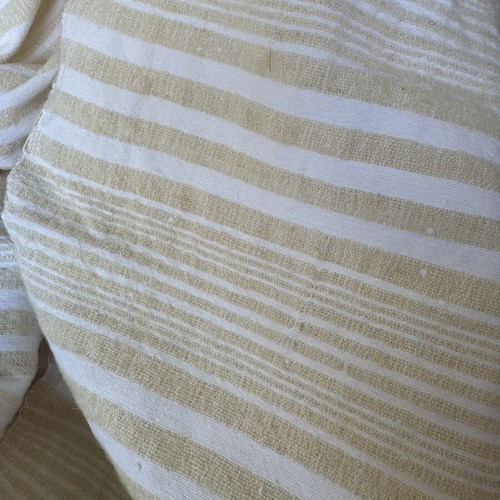 Handmade woolen woven textile from grandmother's loom like new