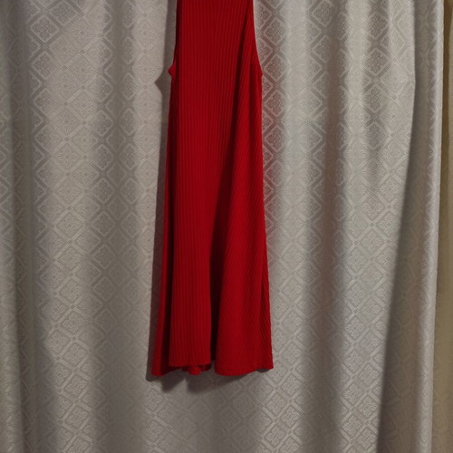 Short red halter dress alpha line Bershka like new