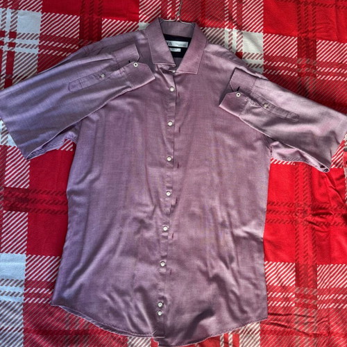 Zara Man shirt lilac slim fit XL like new