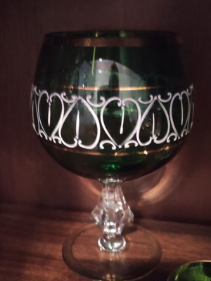 Large Bohemian crystal glass new