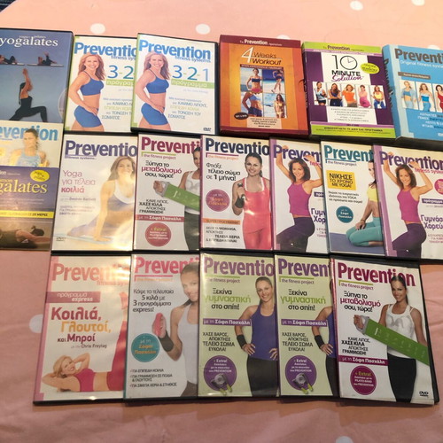 Prevention fitness DVD collection used, pack of 30