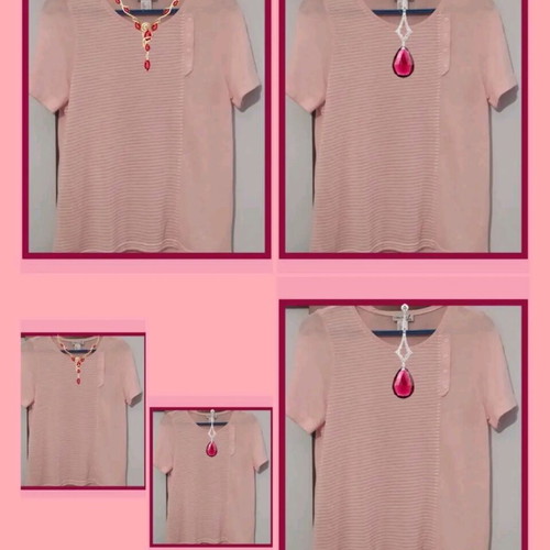 Pink blouse with soft color and beautiful design, like new, size L
