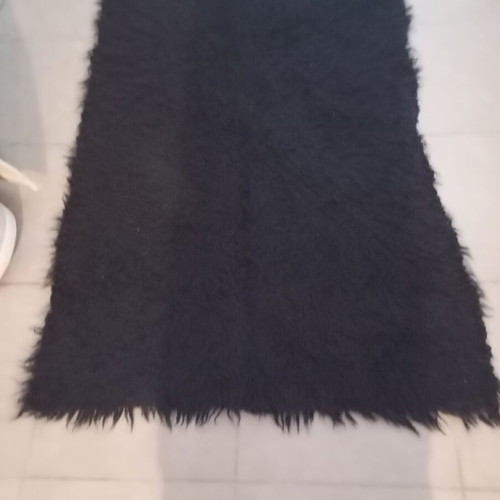 Dark blue flokati rug 1.70×1