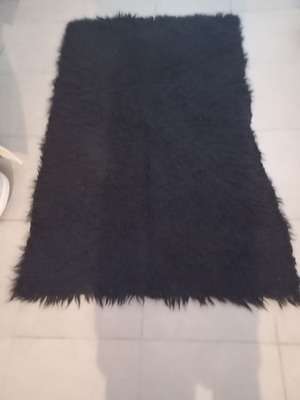 Dark blue flokati rug 1.70×1