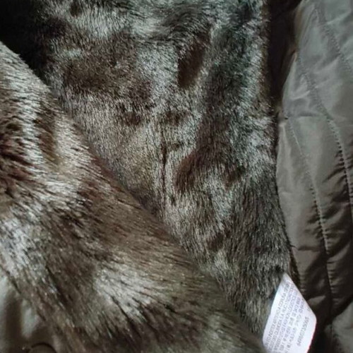 Bershka parka small, like new, green with removable fur hood