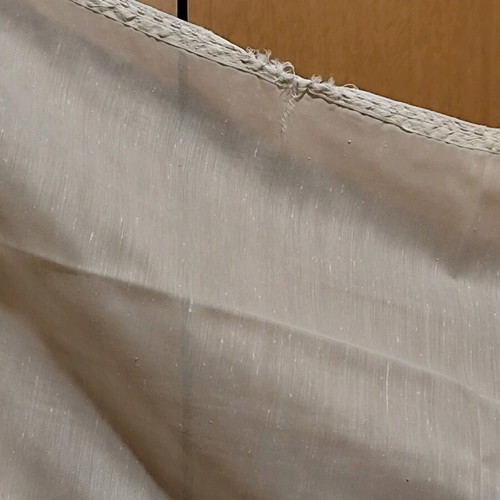 Curtain white cream with handmade lace like new