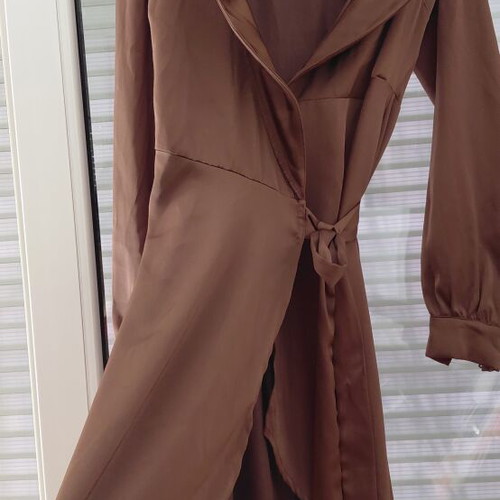 Shein women's satin dress, brown, spring autumn