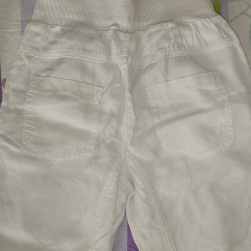 Trybeyond fabric pants like new, white, size 128, age 8, cool and comfortable