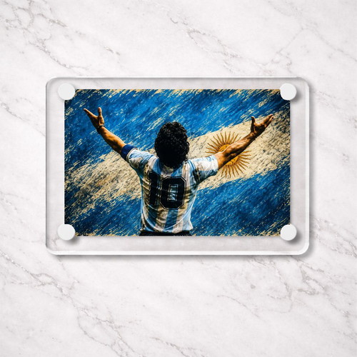 Diego Maradona Argentina World Cup Acrylic Magnet new