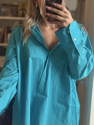 Zara oversized τιρκουάζ πουκάμισο XL σαν καινούργιο