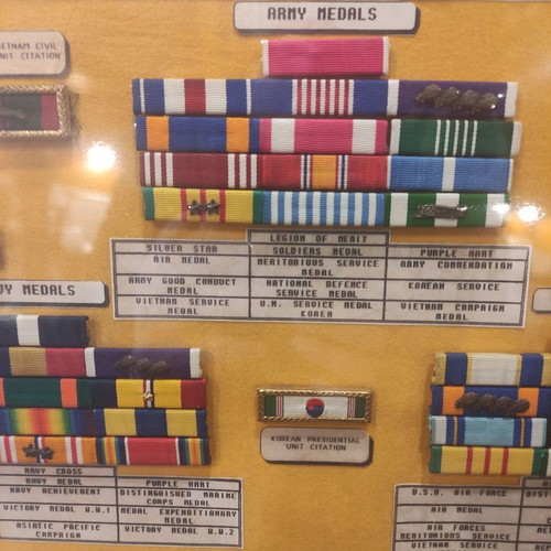Collection of American medal miniatures and ribbons new