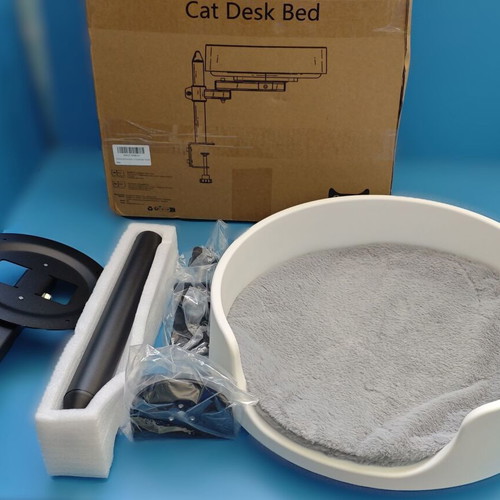 Cat bed for desk new with cushion and adjustable rotation