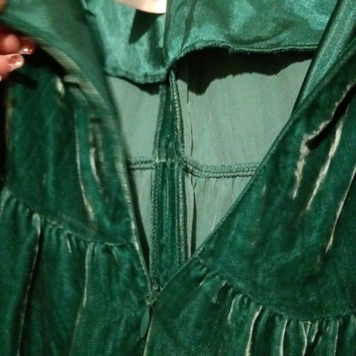 Cortefiel long velvet skirt new, size 42, green turquoise