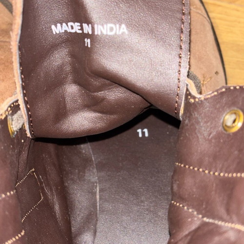 Leather boots used brown castor, size 45