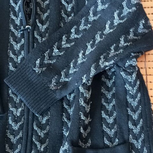 Cortigiani men's cardigan black and gray size 50 like new
