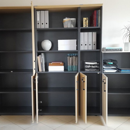 Dromeas Office Furniture Set used, 4 Heavy-Duty Cabinets - Bookcases