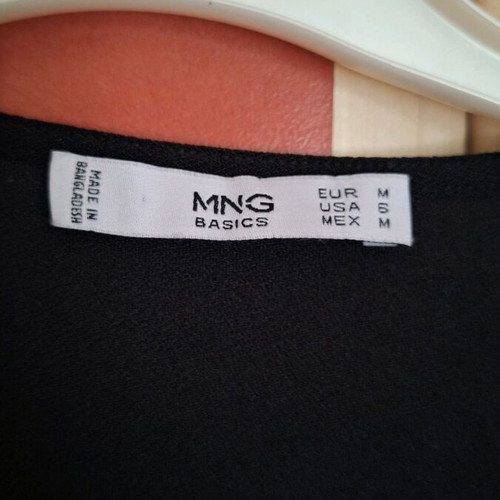 Mango black long blouse like new, size L