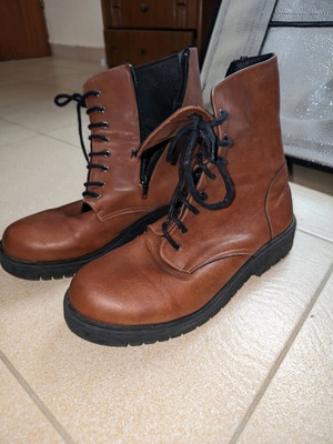 Myway women's ankle boots used, size 40, brown, synthetic leather