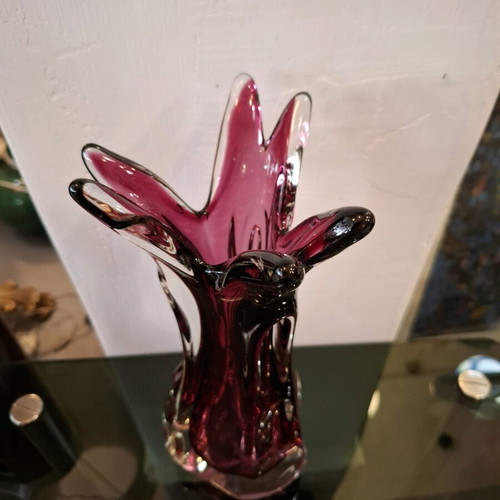 Vintage Murano glass vase like new, 70s
