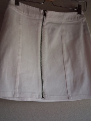 Mini denim skirt used, Forever Unique, white, size S