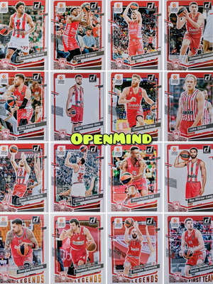Donruss Euroleague 2023-24 Ολυμπιακός πλήρες base σετ 16 καρτών καινούργιο
