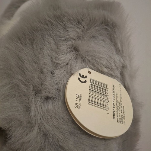 Large Bunny Rabbit Vintage Plush Toy set of 2 new with tags by KEEL