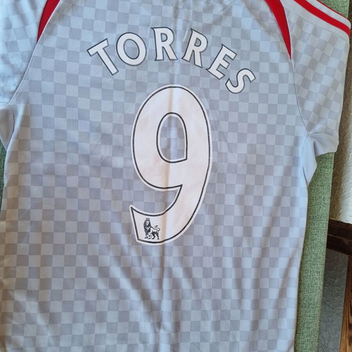 Liverpool 2008-09 Torres #9 Vintage Away Jersey Adidas Authentic