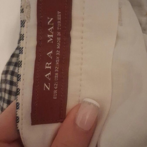 Zara Man Checked Pants size 42 new, black and white