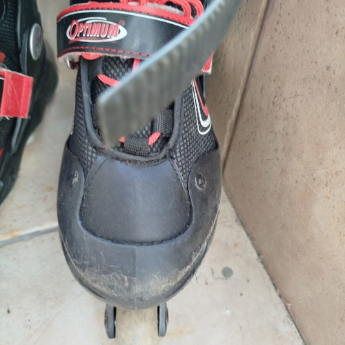 Optimum Inline Skates used, black with red details, size 36-39