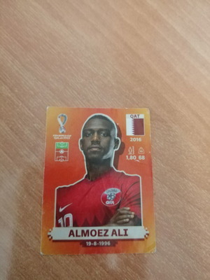 Almoez Ali #18 Αυτοκόλλητα Panini FIFA World Cup Qatar 2022 καινούργια