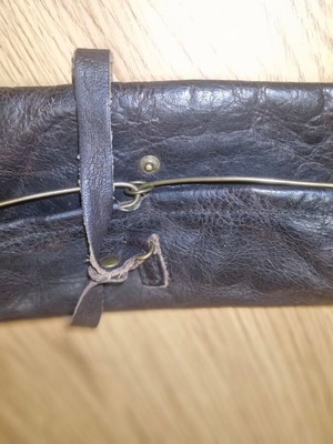 Replay leather wallet bag used, dark brown