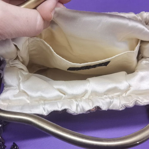 Silk women's bag used with metal chain strap