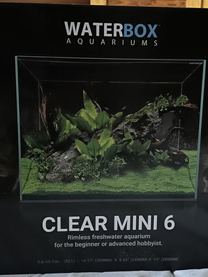 Waterbox Clear Mini 6 Aquarium like new, 20 liters