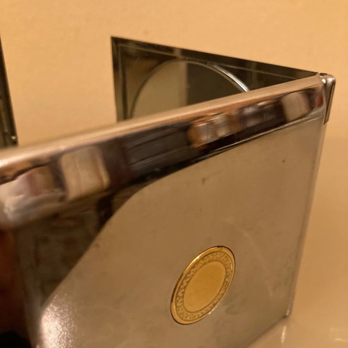 Tobacco Case and Mirror Set used, 2 pieces