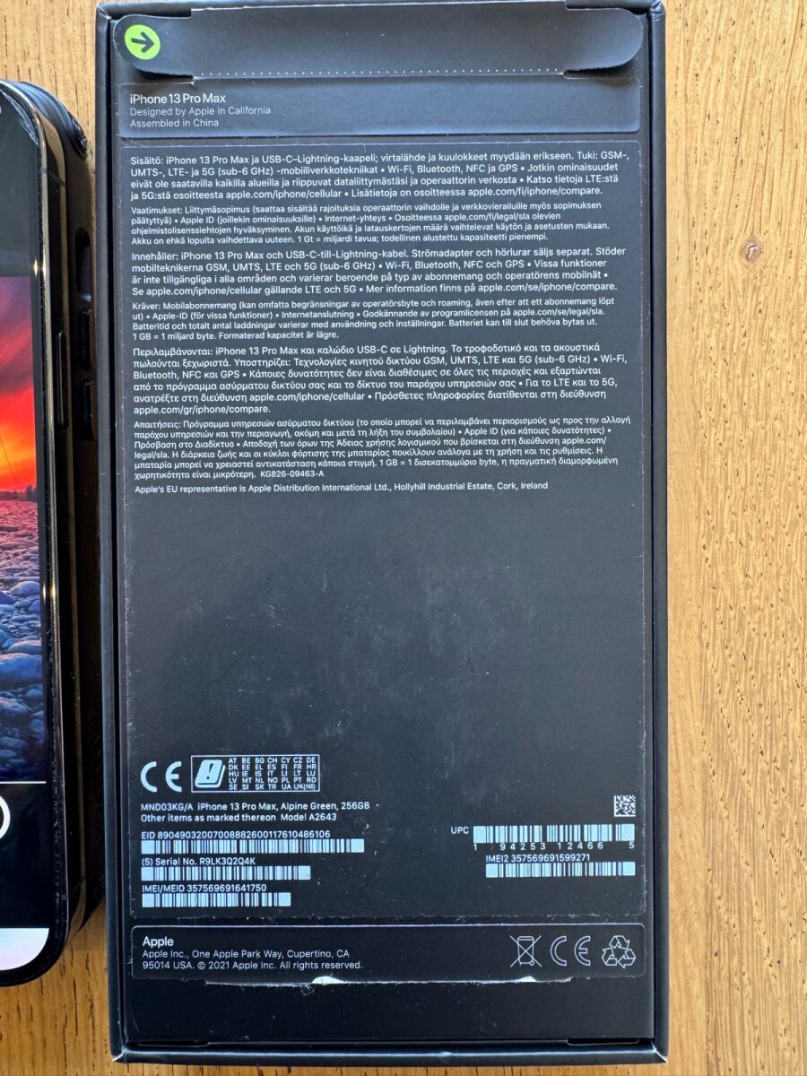 iPhone 13 Pro Max 256GB used, Alpine… - € 470,00 - Vendora.cy