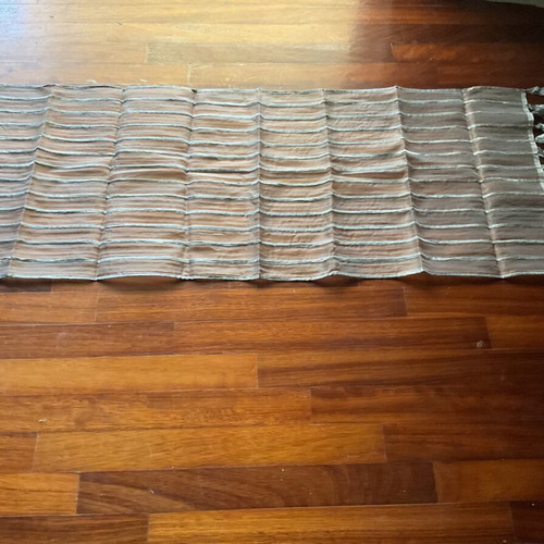Silk handmade runner from Soufli new in gray shades