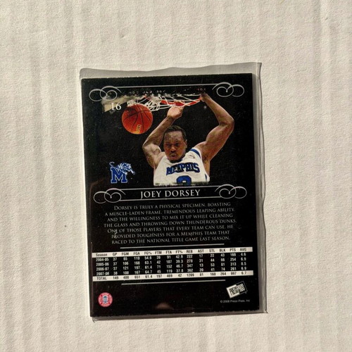Press Pass Legends Joey Dorsey Rookie Card 2008-09 new