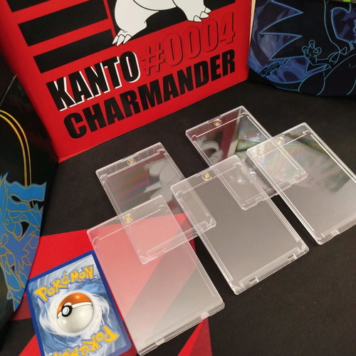 Pokemon acrylic card sleeves set of 5, slightly used