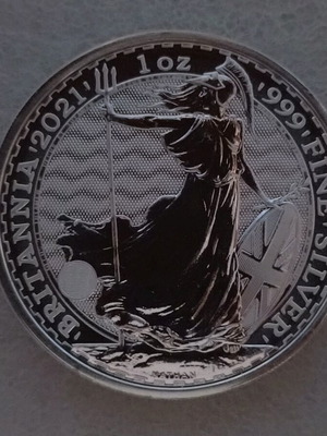 Silver UK Britannia 1oz 2021 coin, new