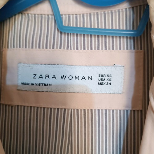 Zara pink trench coat like new, short spring jacket with lining