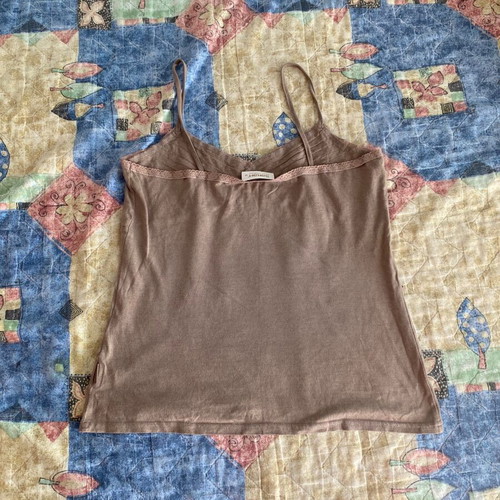 Vintage beige top Sarah Lawrence new, cotton 2000s