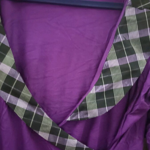 Women's purple blouse with checkered design like new, size L/XL