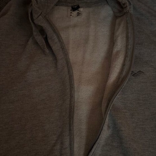 Sports jacket with zipper and hood gray, like new, XXL