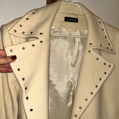 Lola long coat wool and cashmere XL like new, beige