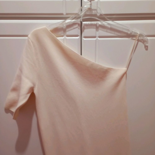 Zara tight knit midi dress new, beige, size S