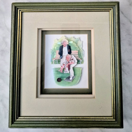 Handmade 3D paper art framed artwork like new