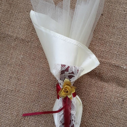 Satin pouches for wedding or baptism bomboniere, pack of 100