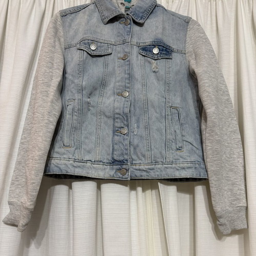 Jean jacket with fabric sleeves Tally Weijl size 38 like new