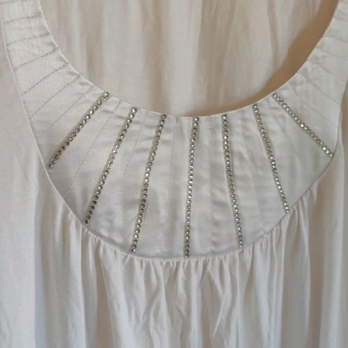 Y2K white dress with rhinestones MYMOO used, size M