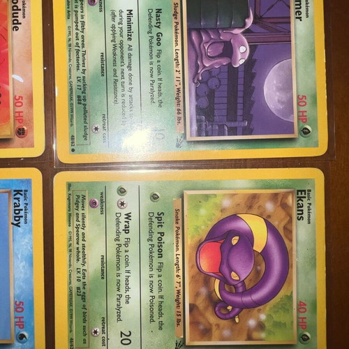 Pokemon TCG vintage cards set of 8 used with minor edge wear